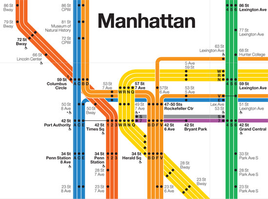 nyc manhattan subway map. Subway map for New York